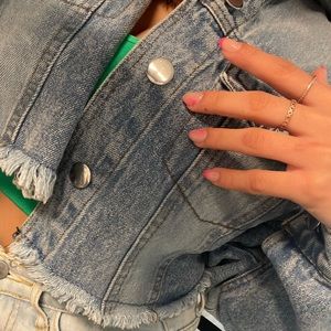 Crop top jean jacket